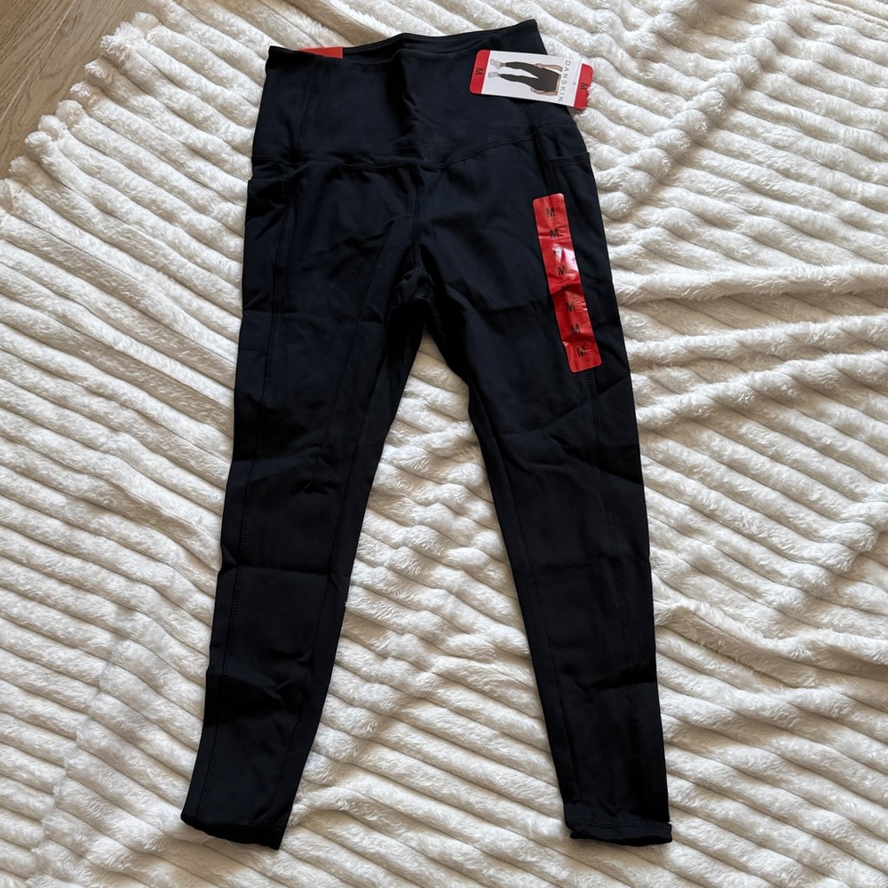Danskin Black Leggings with Red Details